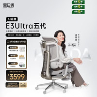 黑白调 E3Ultra五代 AI追腰人体工学椅 黑色