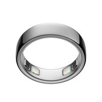 Oura 戒指 5 - 银色 - 尺寸 6 - 世界上最小的智能戒指 - 睡眠、活动、女性健康、人工智能顾问,1 周电池寿命,购买之前的尺寸,Android 和 iOS 兼容