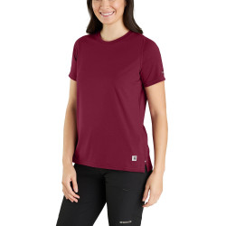 Carhartt 女式 Carhartt Lwd 宽松短袖 T 恤, 波尔多红