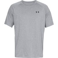 Under Armour 安德玛 男式 运动T恤 科技2.0短袖T恤 圆领 短袖 宽松版型 Steel Light HeatherBlack Small