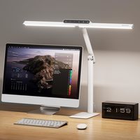 霍尼韦尔 LED 台灯 带底座 - HJ1WT Sunturalux 眼睛友好建筑师台灯适用于家庭办公室,1200LM 电脑台灯,4 种颜色模式带定时器,白色