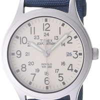 Timex 石英机芯尼龙表带腕表 36毫米圆形表盘 夜光指针 50米防水 中性款