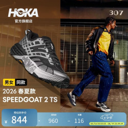 HOKA 男女款秋季飞速羚羊 2 TS轻便SPEEDGOAT 2 TS户外休闲鞋抓地防滑 黑色/星尘灰-特别配色 42