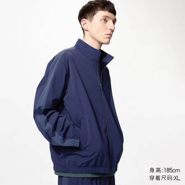 优衣库 男装外套夹克484867 黑色 XS