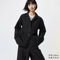优衣库 棉麻工装茄克优衣库女装男装/外套夹克通勤休闲百搭482273 486048