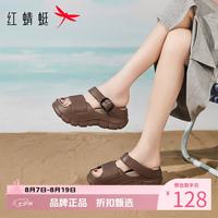 红蜻蜓 女士夏季外穿懒人运动凉鞋 厚底拖鞋百搭半拖凉鞋休闲女生拖鞋子