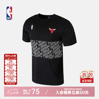 NBA 官方夏季公牛太阳纯棉透气运动薄款短袖T恤跑步健身训练男女 公牛队 L