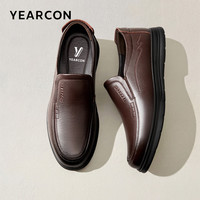 意尔康 男鞋 皮鞋男春季真皮厚底男士商务休闲鞋
