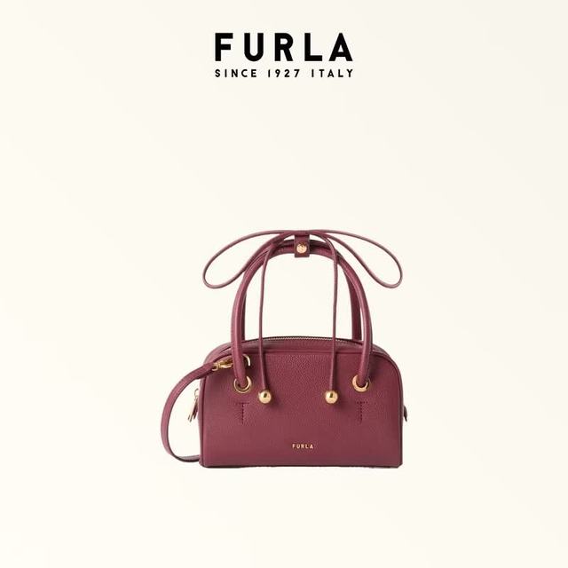 FURLA 【七夕礼物】POPPY牛皮迷你可拆卸蝴蝶结手提单肩斜挎女包
