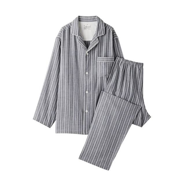 無印良品 MUJI 双层纱织睡衣套装 贴肤软糯 越穿越放松