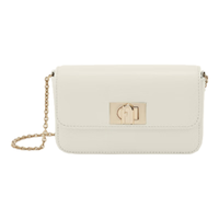 FURLA 1927系列 牛皮迷你链条斜挎包 白色
