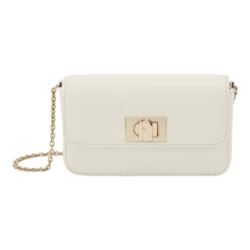 FURLA 1927系列 牛皮迷你链条斜挎包 白色