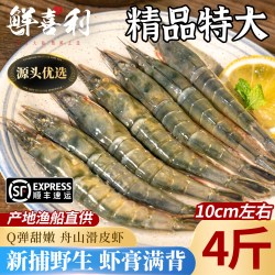 鲜喜利 舟山 滑皮虾 400g 生冻