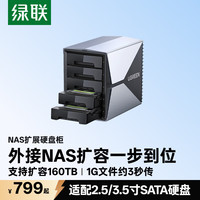 绿联 多盘位 硬盘柜硬盘盒  160TB