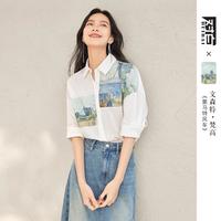 DUIBAI 文森特·梵高联名 女士印花短袖衬衫 2026夏装
