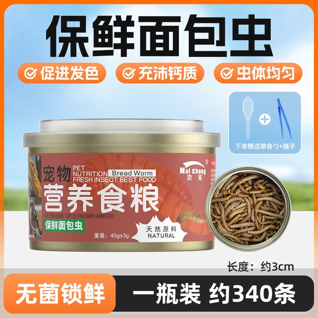 奈宠 守宫挑食专用罐头保鲜杜比亚开口即食虫粮罐头角蛙豹纹蜥蜴专用粮