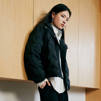 千仞岗 女士短款连帽羽绒服