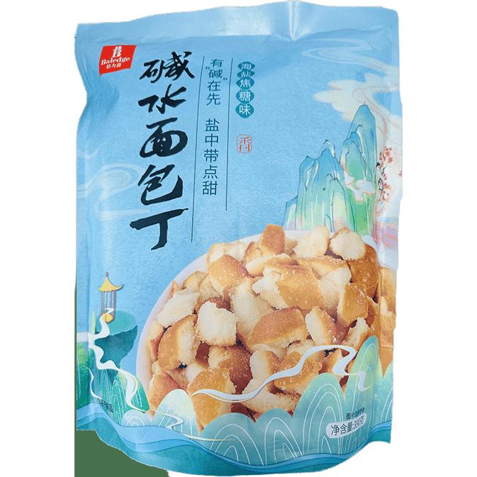 伯力爵碱水面包丁海盐焦糖味390g蛋糕糕点