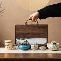 禾盏坊 古风汝窑陶瓷茶具套装