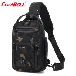 coolbell COOL BELL斜挎男生时尚胸包商务单肩小包户外轻便运动斜跨包 7201迷彩色