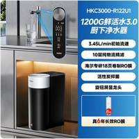 海尔 鲜活水1200G净水器家用直饮机厨房自来水过滤厨下净水机R12
