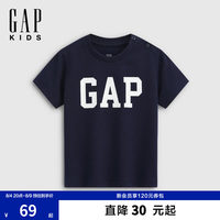 Gap 男女童纯棉短袖T恤 海军蓝 110cm