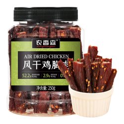 农香森 低脂 鸡肉干  风干鸡肉块（五香味）500g 麻辣味 罐装 500g