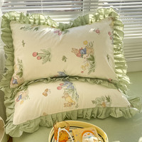 枕套48x74一对装全棉枕芯内胆套家用女花边枕头套 蘑菇屋 一对 48cm*74cm