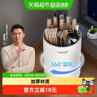 佳帮手 JBS-TC-0377956102 多功能厨房刀架收纳盒 筷架 双筒 军绿色/天蓝色