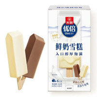 光明 牌优倍鲜奶雪糕 42g*6支 慕斯巧巧味 浓浓牛乳味 家庭装冷饮冰淇淋