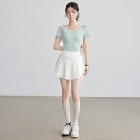 瑜伽服女2026新款运动上衣夏跑步健身短袖普拉提训练健身套装