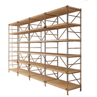 众淘 6层置物架 胡桃色 50x31x190cm 落地收纳储物架