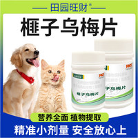 田园旺财 百崇乌梅榧子片产品天然植物健康瓶装100片{猫狗适用}使用养殖