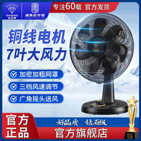 钻石牌 电风扇台扇家用卧室台式摇头坐地风扇宿舍办公室大风力电扇