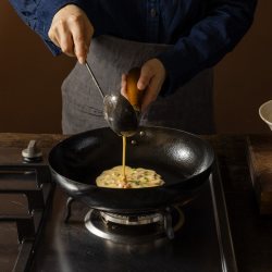铁娃公社 异性把手煎锅 熟铁煎锅 24cm