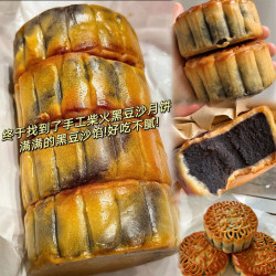 台山特产广式黑豆沙月饼