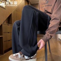 马克华菲 男款运动裤 春秋潮流卫裤 宽松直筒阔腿