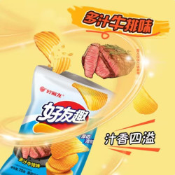 好丽友 薯片 多汁牛排味 70g