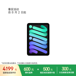 Apple iPad mini 7 2024款 平板电脑（A17 Pro、256GB、WLAN版、深空灰色）