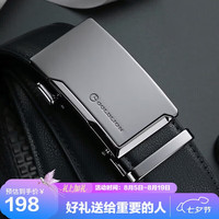 金利来 男士牛皮自动扣腰带 MPB82002-2191T 黑色 110-120