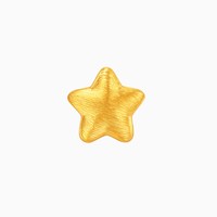 潮宏基 好事发生拉丝星星爱心黄金串珠 5D硬金 SHG30004075