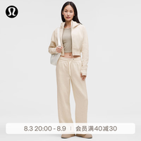 lululemon 丨Scuba 女士中腰阔腿运动裤*亚洲版型 LW5GX9A 杂色浅象牙白 L