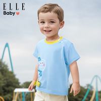 ELLE BABY 动物卡通图案 小帽龙 110码 儿童短袖T恤
