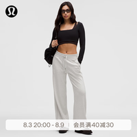 lululemon 丨Scuba 女士偏短款中腰阔腿裤 *加绒 LW5IOUS 杂色鸽子灰 M