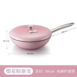Granistyl 格蒂 5FYG3091-34PL05JBJF 珐琅炒锅 30cm 樱花粉