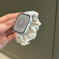 移动端：圣铂 适用苹果iwatch11手表s10表带新款applewatch9韩系甜酷8/7/6/5波点发圈表带se代智能手表42/46mm弹力女款创意