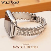 移动端：watchbond 适用华为手环11锆石全铜设计花环表带10运动9智能手环金属腕表带8女生夏季透气表链