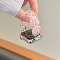 移动端：圣铂 适用苹果S11手表iwatch11表带applewatch10新款多巴胺s9/8/7夏季女款se代弹力天然石ultra3时尚小众透气腕带
