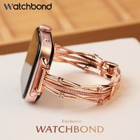 移动端：watchbond 适用华为watchfit5手表带fit5pro全铜锆石fit4星轨环饶铜链金属腕表带fit4pro运动fit3智能女生夏季表链高级