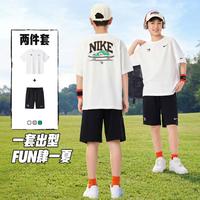 NIKE 3brand系列运动休闲男童套装夏季